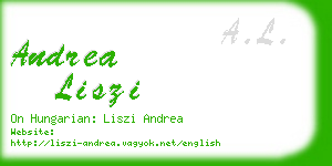 andrea liszi business card